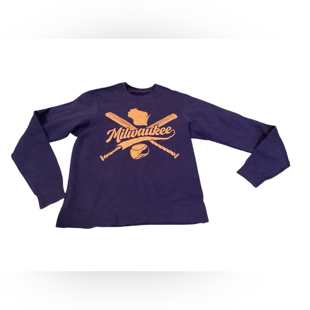Milwaukee Brewers Baseball Women's Crewneck Size Small
